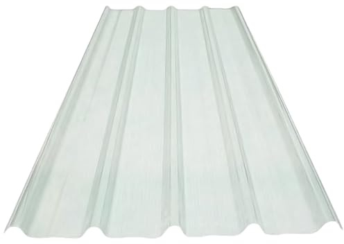 Láminas de techo de FRP transparentes, paneles corrugados de 1 mm de grosor para garaje y cochera, placas de aislamiento transparente a prueba de lluvia (8 piezas de 35 x 31 pulgadas), material de