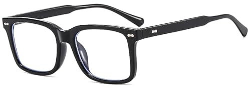 YAMEIZE Lunette Anti Lumiere Bleue Carré Femmes Hommes Grand Lunettes Anti Fatigue Lunettes Cadre Mince