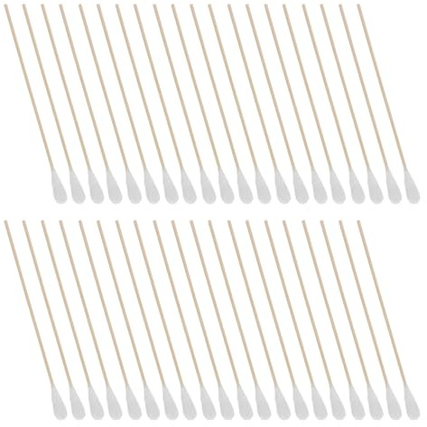 ARTSEWPLY 50 Pezzi Bastoncini di Cotone Grandi in Legno Punta Larga, Cotton Fioc per Pulizia Orecchie Adulti e Animali, Applicatori senza Fibre per Trucco e Uso Cosmetico