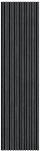 INMOZATA Sound Proof Panels for Walls and Ceiling, Acoustic Wall Panels Decorative, Wooden Slats Wall Panel for Home, Office, Bedroom, Living Room, Black, Ebony Walnut, 2400mm x 600mm