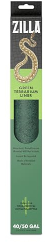 Zilla Reptile Terrarium Bedding Substrate Floor Liner, Green, 40BR/50G, 17.25 x 35.25