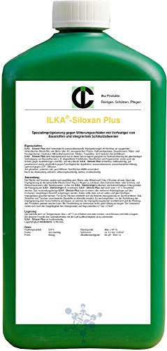 ILKA® - Siloxan Plus Spezialimprägnierung mit Verfestiger | 1L | Stein- und Fassadenimprägnierung | wasser- und schmutzabweisend | gegen Wasserflecke, Pilz- und Moosbefall | LOTUSEFFEKT!