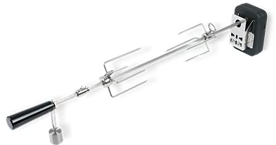 MOESTA-BBQ 10037 Rotisserie-Set für Smokin' PizzaRing, Batterie Motor | Elektrischer Spießdreher für Kugelgrill 57/60 cm, passend für Grills von Weber, Rösle und Napoleon, für Hähnchen und Geflügel