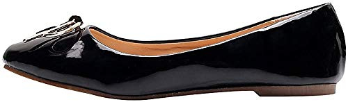 Jamron Women Lovely Bow Tie Ballerinas Comfy Square Toe Ballet Flats Slippers Pumps Dolly Shoes