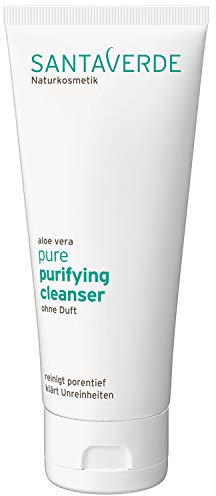 Santaverde / pure purifying cleanser / Reinigungsgel / Gesichtsreinigung / reinigt porentief & klärt Unreinheiten / befreit von Make-up & Schmutz / sensible & unreine Haut / ohne Duft / 100ml
