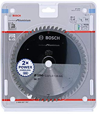 Bosch 1x Hoja de sierra circular PRO Aluminium cordless | para Aluminio, Metales no ferrosos, Ø 184 mm, Professional Accesorios Sierra circular ingletadora sin cable