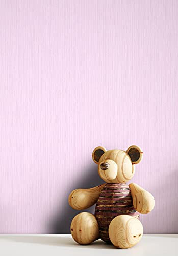 NEWROOM Tapete Rosa Vliestapete Uni - Kindertapete Kinder Einfarbig Jugendtapete Jugend Babytapete inkl. Tapezier-Ratgeber