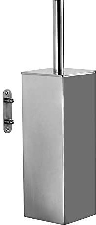 GEDY Perth Scopino WC da Muro, Misure e Peso: 38X9X9,5 CM & 0,835 kg, Scopettino WC Realizzato in Acciaio Inox, Finitura cromata, Scopino Bagno Design di R&S Gedy, 2 Anni di Garanzia