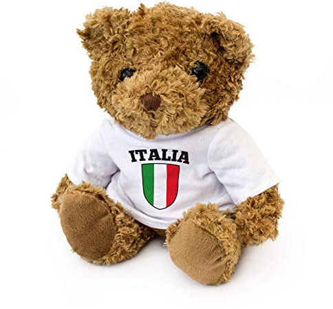 ITALY FLAG - Adorable Lovely Soft Brown Teddy Bear - Gift Present