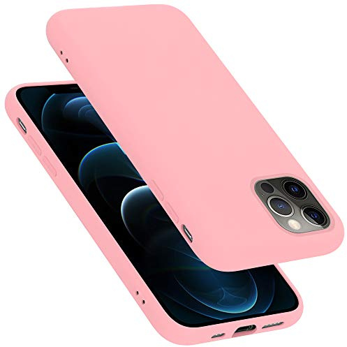 Cadorabo cover compatibile con Apple iPhone 13 MINI, cover in silicone liquido per iPhone 13 MINI, custodia in silicone, resistente ai graffi e agli urti sottile cover protettiva - LIQUID ROSA