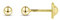 Amberta Allure Damen Kugel Ohrstecker aus 9K Gold: 3 mm