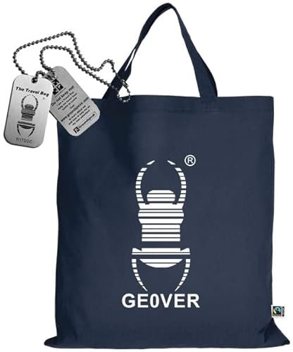 Travelbug Geocaching -Tasche 100% Baumwolle Große Tragetasche Geocacher Geschenk