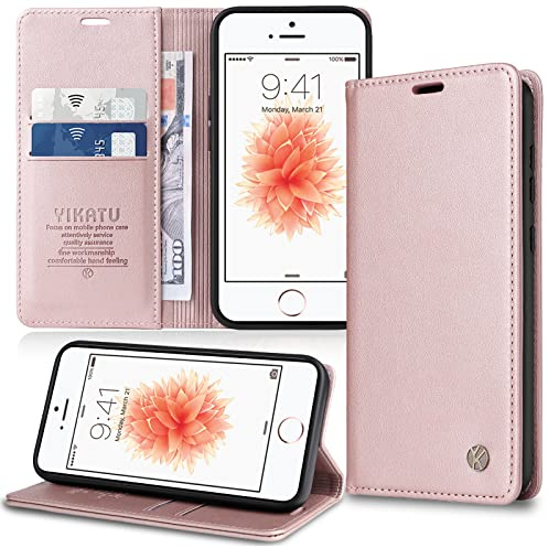 Handyhülle für iPhone SE 2020/2022 Hülle,iPhone 8/7 Hülle [mit Schutzfolie][Premium PU Leder] Klapphülle Ständer Kartenfach Magnetic Flip Case Cover Etui Tasche Schutzhülle für iPhone SE 2022/2020/8/7