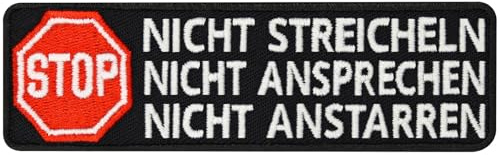 Service Dog Patches Hunde Patches lustige Klett Patch Hunde Assistenzhunde Aufnäher Hunde Patch Hunde (STOP nicht streicheln - Klettpatch)