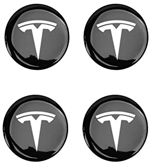 WHAPELQ 4 calcomanías para tapacubos centrales de rueda de coche, para Tesla Model 3 Y, S X, neumáticos de llantas, decoración de estilo