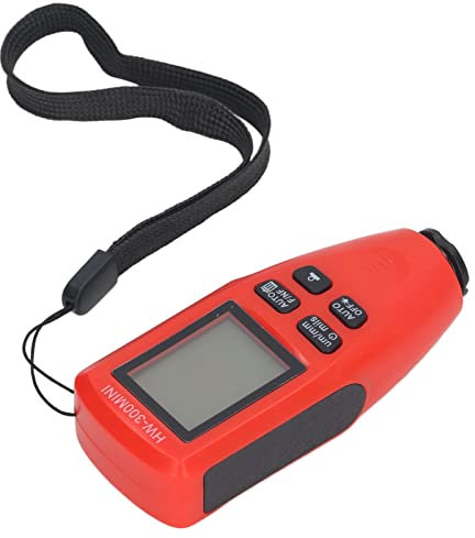 Digitales Schichtdickenmessgerät für Autolacke, Autolack-Schichtdickenmessgerät, Tragbares Lackdickenmessgerät, Autolackdickenmessgerät (Rot)