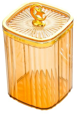 Generic Récipient En Verre pour La Cuisine, Pot de Stockage avec Fermeture Hermétique, Stockage Des Aliments, ambre grand