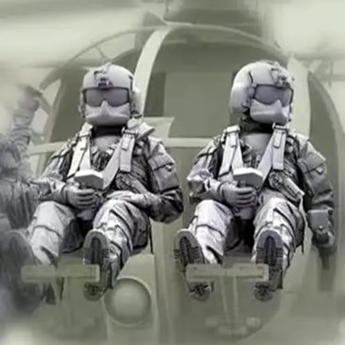 1/35 Hubschrauberpilot Soldat Resin Modellbausatz Unbemalte und unmontierte Figur Resin Modellbausatz (2 Figuren, ohne Hubschrauber) // X25t2
