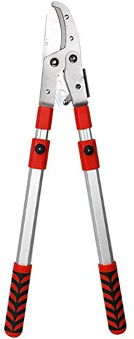 XAoSCd Handheld Extendable Garden Shears Telescopic Ratchet Anvil Lopper, Fruit Tree Pruning Shears, Steel Sk5 Garden Trimming Tools Effortless Thick Branches Scissors,