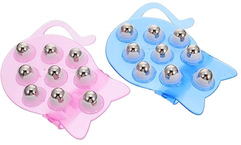 SEWOART Katze Form Körper Massager Stahl Roller Ball Massagegerät Perlen Massagewerkzeug Für Kopf Gesicht Nacken Rücken Beine Füße