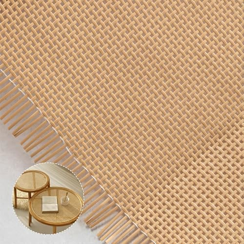 Rollo de Tela de Ratán Para Muebles Rejilla Mimbre Ratan Para Muebles Rollo de Correas de Ratán de Plástico Rollo de Caña de Ratán Para Manualidades Para Manualidades Gabinete Silla Muebles(27.5 W*6.