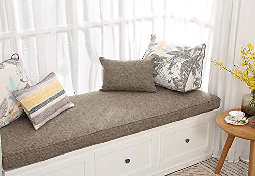 Extra langes, dickes Schaumstoffkissen für Outdoor-Schaukelbank, personalisierbar, großes Sitzkissen für 2-, 3-, 4-Sitzer-Sofa, rutschfestes Kissen für den Innenbereich, Erkerfenster oder Garten,