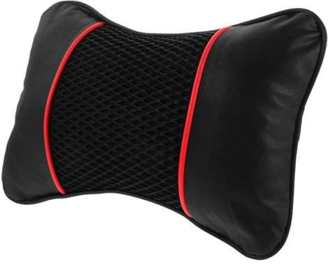JECOMPRIS Car Neck Pillow Breathable Elasticity Car Seat Pillow for Driving Leather and Polyester Mesh