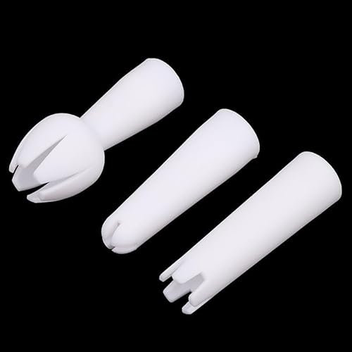 3 Pcs White Set Whip Cream Dispenser Head Whipped Nozzle Mounting Mouth Base Tips Dinning Bar Whip Cream Special Head Cream