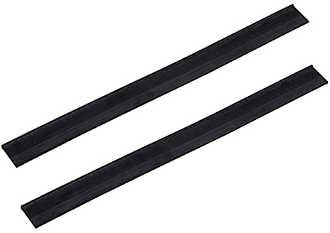 2 Stück Fensterabzieher Silikon Ersatz Gummilippe Zuschneidbar, Doppelseitiger Abzieher Gummi für Duschabzieher Ersatzlippe Silikon, Schwarze Rakse Ersatz Gummi für WV2 und WV5 (280 mm)