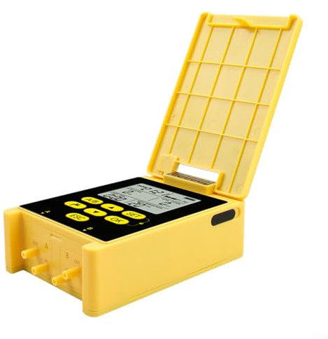 BlissfulAbode Temporizador de riego solar inteligente, sistema automático de riego de jardín con bomba de sensor de lluvia, bloqueo para niños, pantalla digital grande