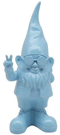 Lesser & Pavey Gnomes Home Decor Figurines & Ornaments For Home & Office | Decorative Home Accessories Statues For Indoor & Outdoor | Lovely Gifts for Women & Men Peace Hands Blue 20 Cm