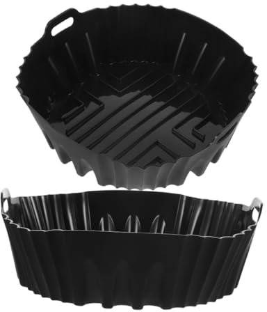 SHINEOFI 2piezas Bandeja De Silicona para Freidora De Aire Revestimiento Reutilizable Antiadherente para Hornear para Cocina y Restaurante