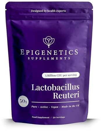 Lactobacillus Reuteri 50g | Yoghurt Starter Culture Kit | 5 Billion CFU Probiotic + Chicory Root Prebiotic (Inulin) | Vegan Friendly Powder UK Made | 1g Daily (50 Servings)