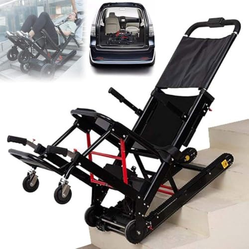 Qquhiaioe Scalatore Elettrico Cingolato, Ausili per La Deambulazione Regolabili per Pazienti Anziani Disabili E Trasferimento può Salire E Scendere Le Scale Sedia