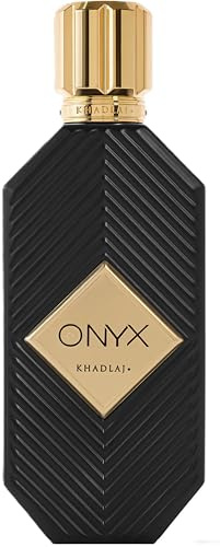 KHADLAJ PERFUMES - Eau de parfum Onyx Gold, 100 ml, flacon en verre, parfum vanillé longue durée, extrait de parfum pour homme