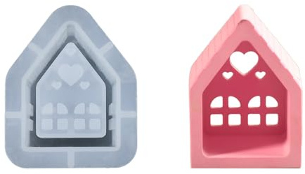 Stampi in silicone a forma di cuore per supporto in resina epossidica per portacandele in gesso stampi in silicone per decorazione domestica Supporto a forma di cuore