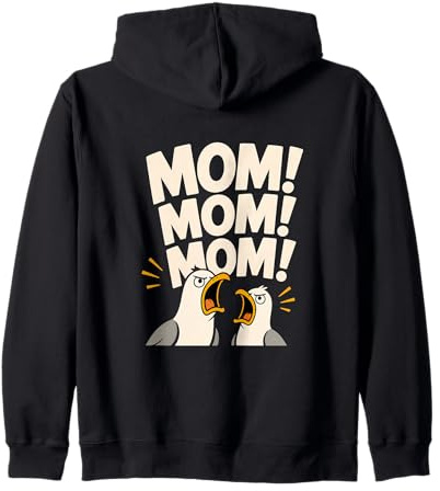 Mamma Mamma Mamma Look Divertente Gabbiano Madre Uccello Felpa con Cappuccio