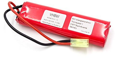 vhbw 1 x batteri kompatibel med Airsoft Guns G36, G3A4, G36C, M4A1-RIS, M4A, AUGRT, AUGM, FNP90, CAR15 Airsoft pistol (1 500 mAh, 9,6 V, NiMH)