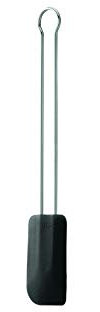 RÖSLE Espátula de Masa, Rasqueta de Masa como Ayuda para Hornear y Cocinar, Silicona Resistente, 20 cm, Negro, Acero Inoxidable 18/10, -30 a +200 Grados Celsius, Apto para Lavavajillas