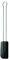 RÖSLE Espátula de Masa, Rasqueta de Masa como Ayuda para Hornear y Cocinar, Silicona Resistente, 20 cm, Negro, Acero Inoxidable 18/10, -30 a +200 Grados Celsius, Apto para Lavavajillas