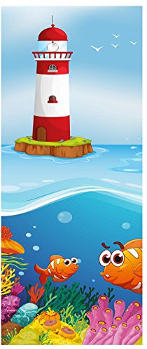 Bilderdepot24 Türtapete unter dem Meer 90 x 200 cm - einteilig Türaufkleber Türfolie Türposter – Kinderzimmer Kinderbild Junge Mädchen
