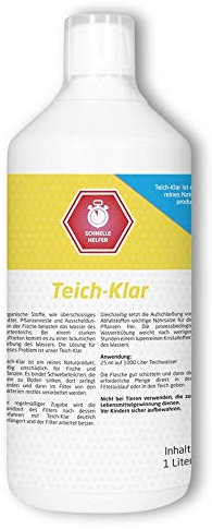 Koi Company Teich-Klar • Teichklar 1l für kristallklares Teichwasser • Teichklärer flüssig bindet organische Reste im Fischteich • Teichklar gegen grünes Wasser