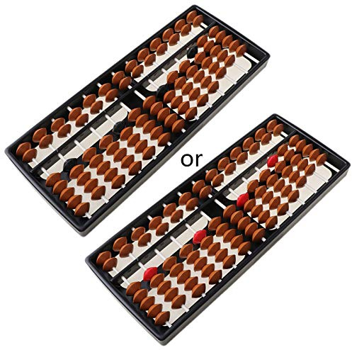 GLASSNOBLE Abakus-Arithmetik,Plastic Abacus Arithmetic Soroban 13 Ziffern Kinder Mathe Rechenwerkzeug Spielzeug