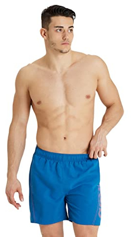 ARENA Fundamentals Logo Costume Uomo Mare e Piscina, Costume da Bagno in Morbido Tessuto ad Asciugatura Rapida, Boxer Mare con Slip Interno in Rete