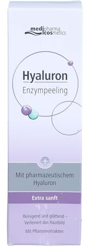 Hyaluron Enzympeeling | Reinigend und glättend | Verfeinert das Hautbild | Extra sanfte Formel | Von medipharma cosmetics | 100 ml