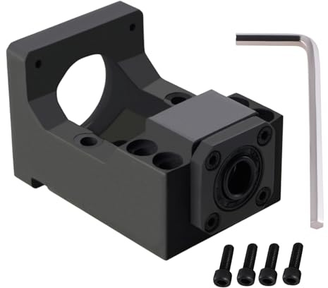 CNCYEAH Nema 23 Schrittmotor,Motorhalfter, Drehmaschine mit hoher Zähigkeit CNC-Zubehör Integrierte Motorhalterung für 57 mm Nema 23 Motor und 12 mm BallScrew(MBK12-57)
