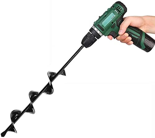 Punta da trapano a spirale da giardino, 3,54 x 59,9 cm, strumento per piante da fiori tulipani, Iris, piante da letto – Scavatore per fori a testa esagonale durevole