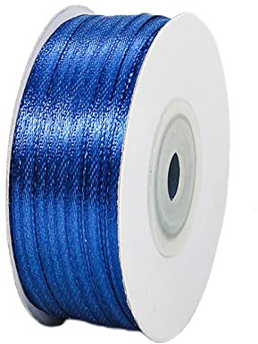 91m Satinband Geschenkband Dunkel Blau 3mm Breit,Seidenband Luftballon Band Dick Schleifenband Satin Dekoband Geschenkverpackung Deko Band Stoffband für Halloween Weihnachten Hochzeit Taufe Geburtstag