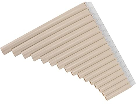 Panflöte, Panflöten in C-Taste mit Kartontragetasche für Kinder, Erwachsene, Anfänger, Lehrpersonal(Beige)