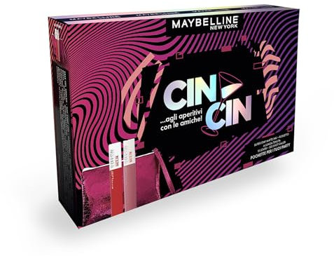 Maybelline New York Pochette Regalo con Rossetto a Lunga Tenuta SuperStay Matte Ink, Tonalità: 15 Lover e Rossetto a Lunga Tenuta SuperStay Matte Ink, Tonalità: 325 Shot Caller